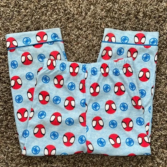 Marvel Spiderman Blue Red Pajama Pants, Elastic Waist, Size 5T Polyester - Picture 1 of 9